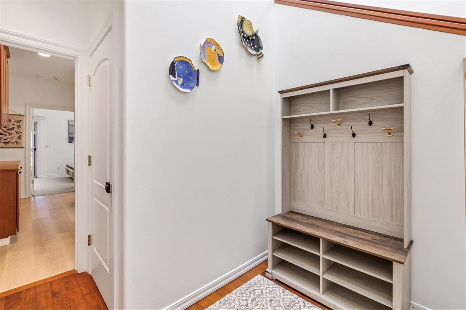 A Place for Hats, Coats and Shoes in the Entry foyer