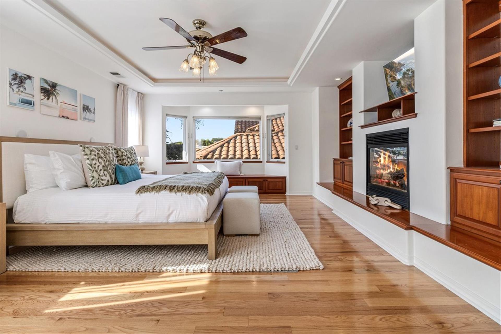 Bedroom 1 has a Fireplace and a Smart TV