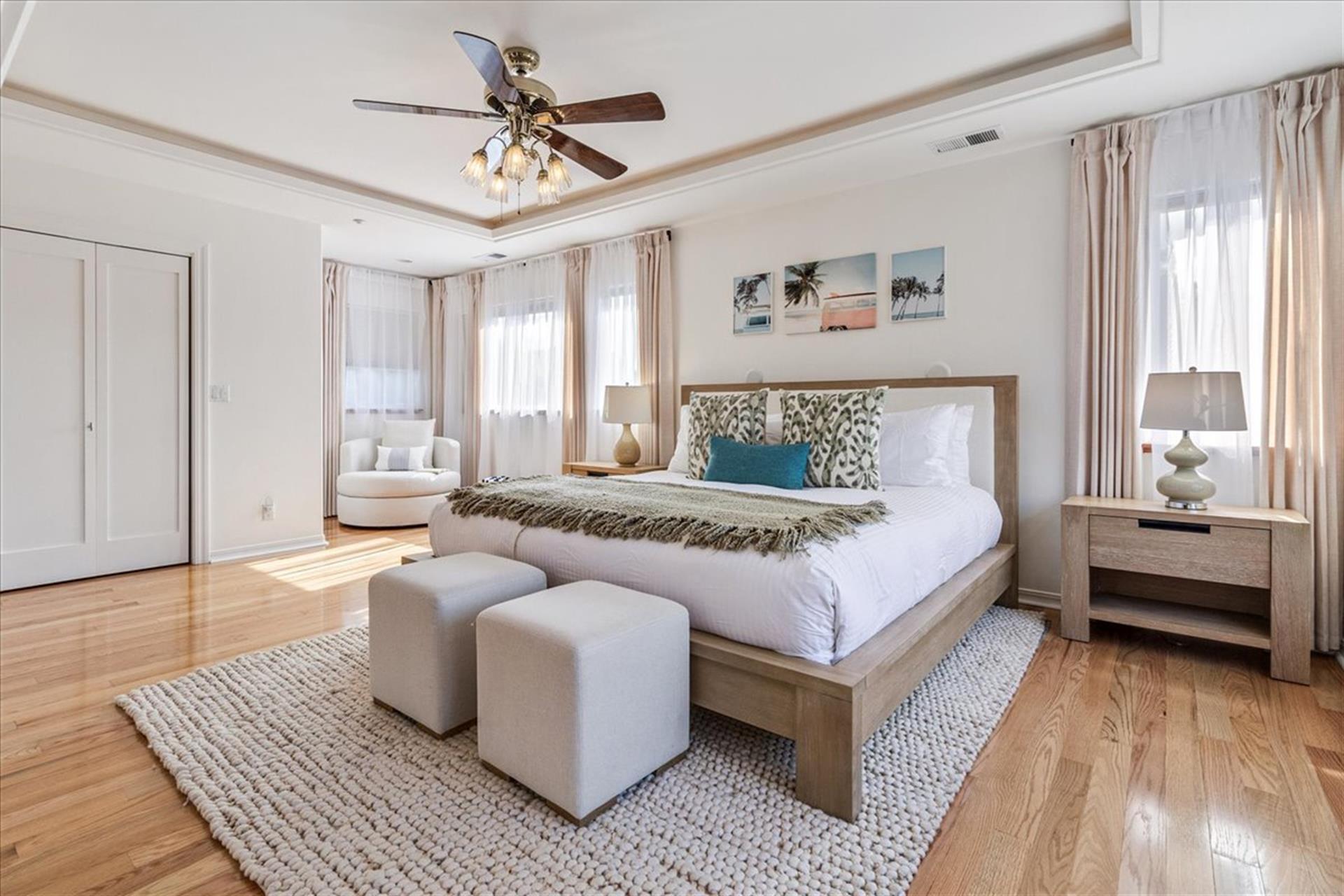 Bedroom 1 has an EnSuite Bath with a Shower and Jetted Tub