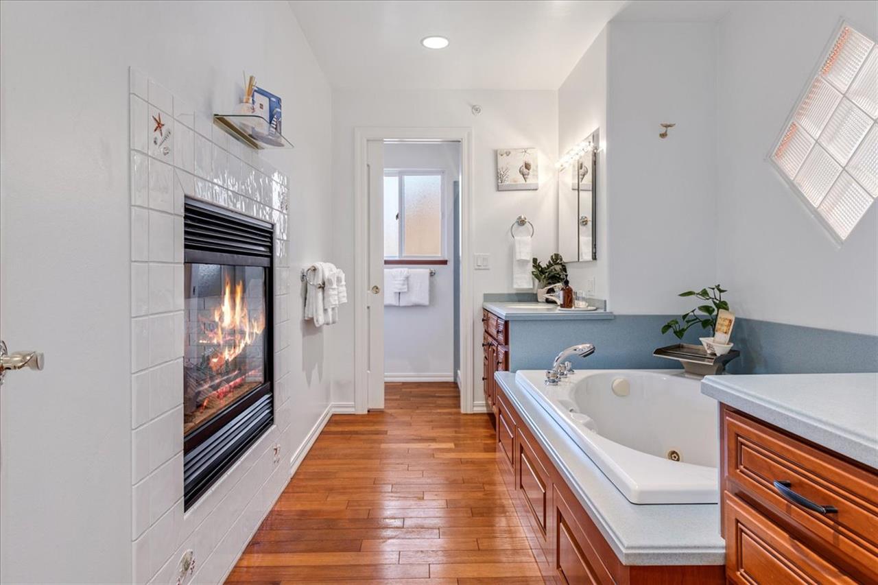 SpaLike Bath for Bedroom 1  Fireplace and Jetted Soaking Tub