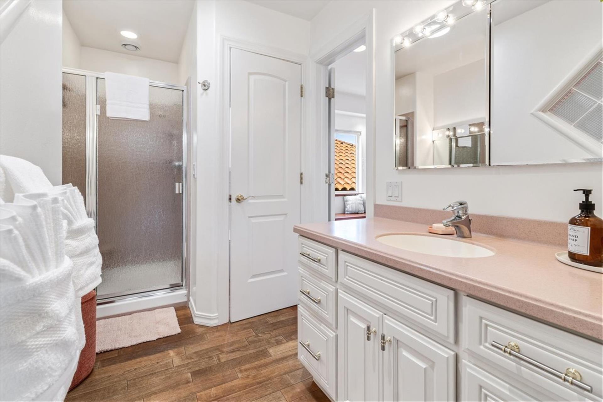 Bathroom 2 has a WalkIn Shower and a Private Toilet