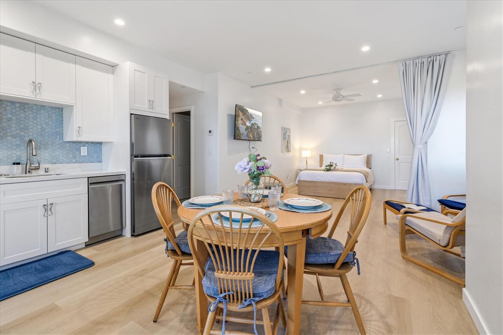 Bedroom 4  Guest Suite has a Kitchenette and Dining Area