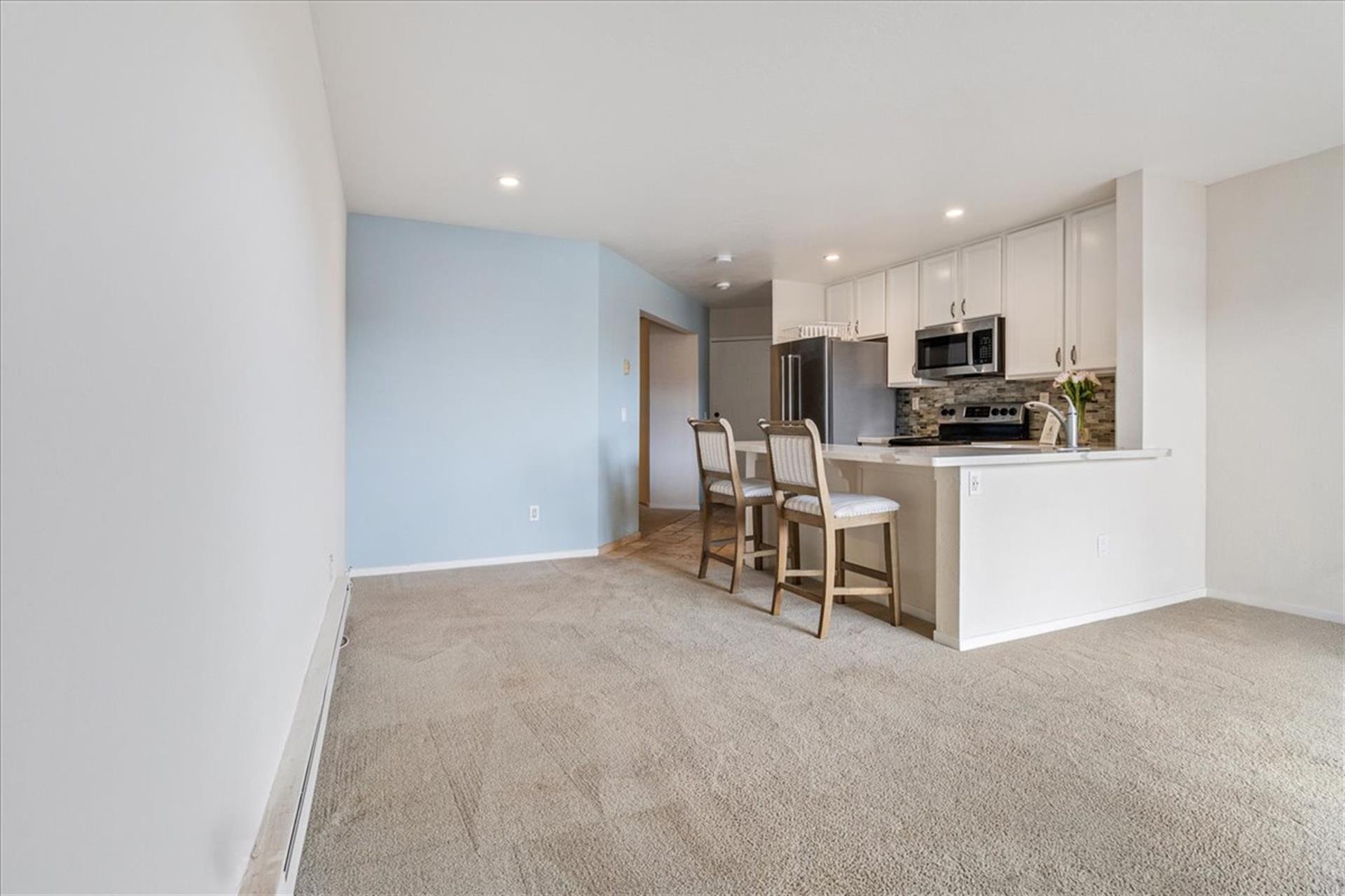 LightFilled Living Room  Dining  Kitchen
