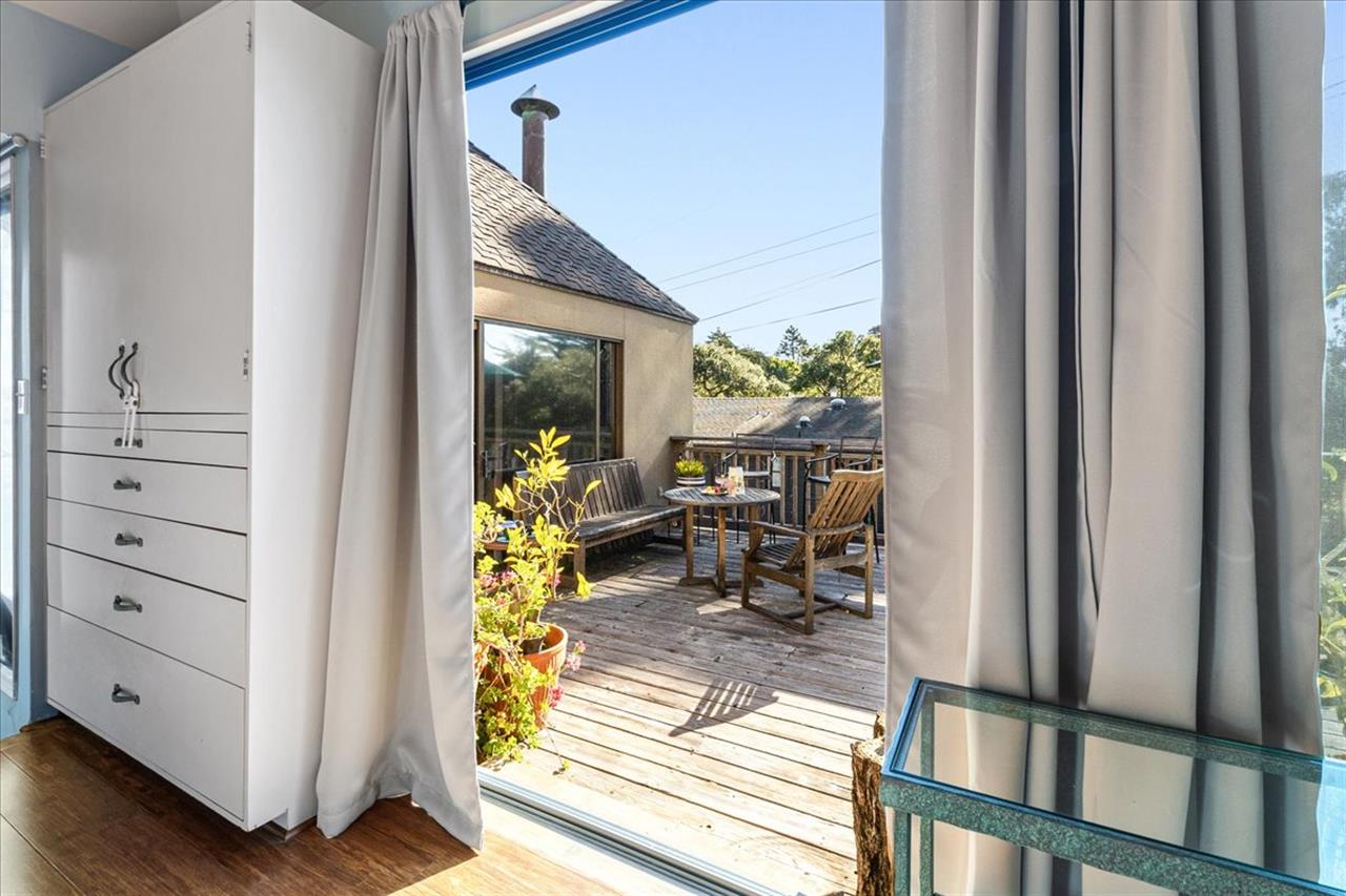 Bedroom 1 has Direct Access to the Back Deck