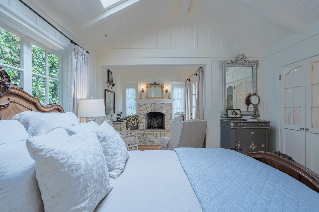 Bedroom 1  Seating Area with a GasLog Fireplace