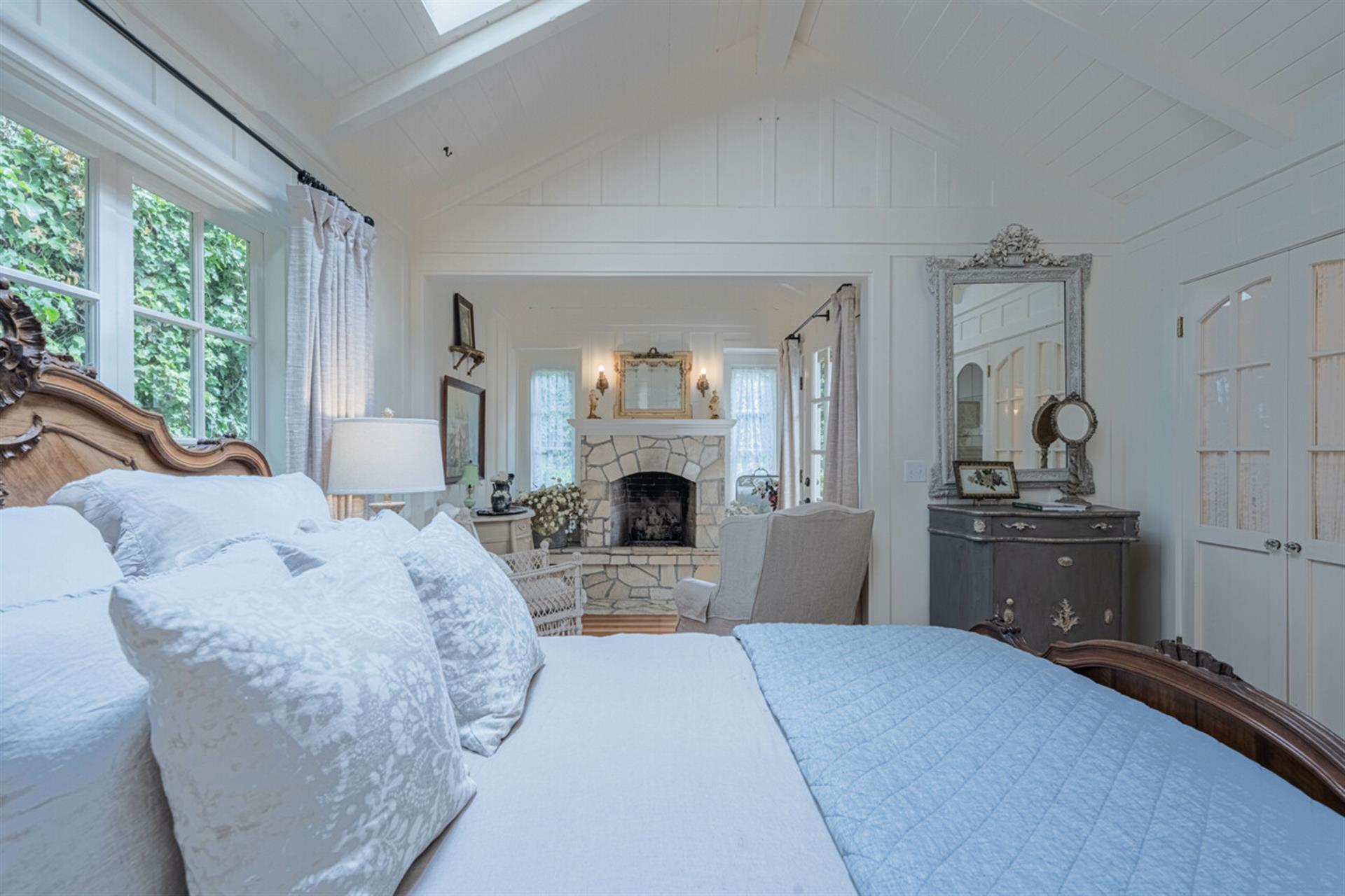 Bedroom 1  Seating Area with a GasLog Fireplace