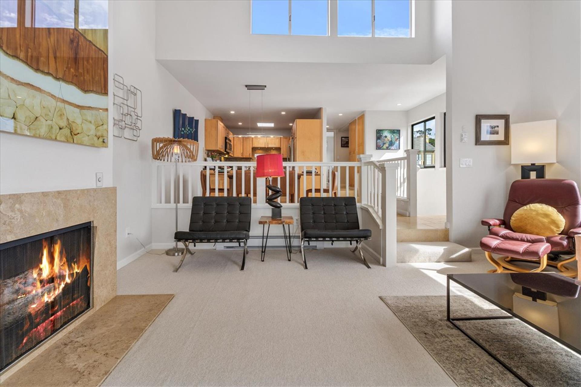 Living Room has a Gas Fireplace