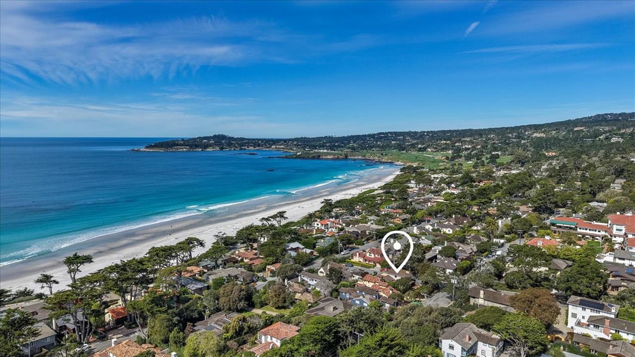 Location of the Home  Carmel Beach Just 2 Blocks Away
