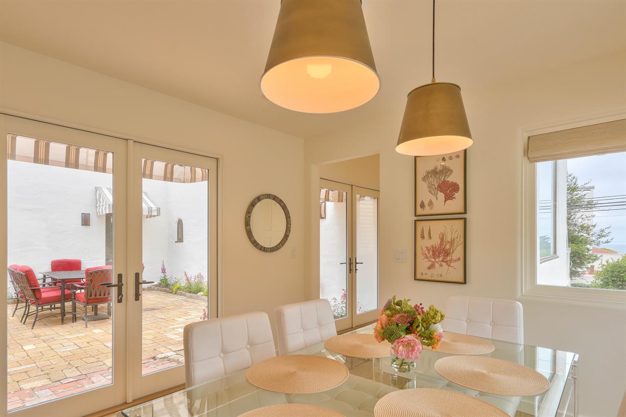 Dining Area has Access to the Courtyard thru French Doors