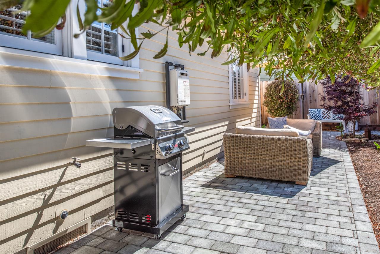 Outdoor Patio with a Gas Grill