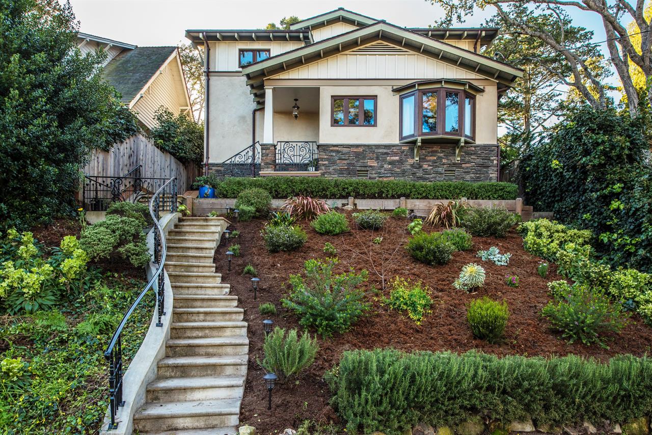 Front of the Home, Elevated Well Above Street Level