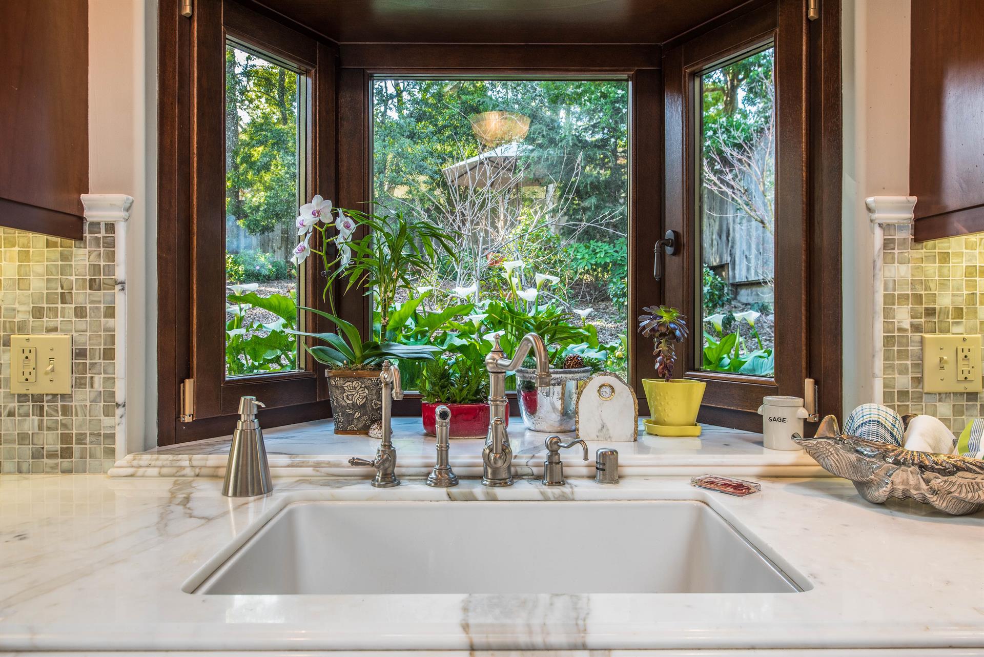 View of the Backyard from the Kitchen Window