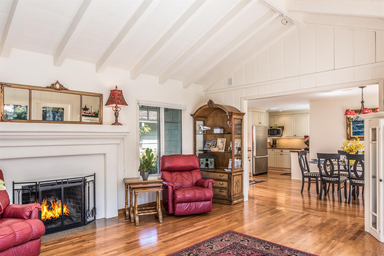 Living Room, Fireplace Chairs pictured were replaced 2023