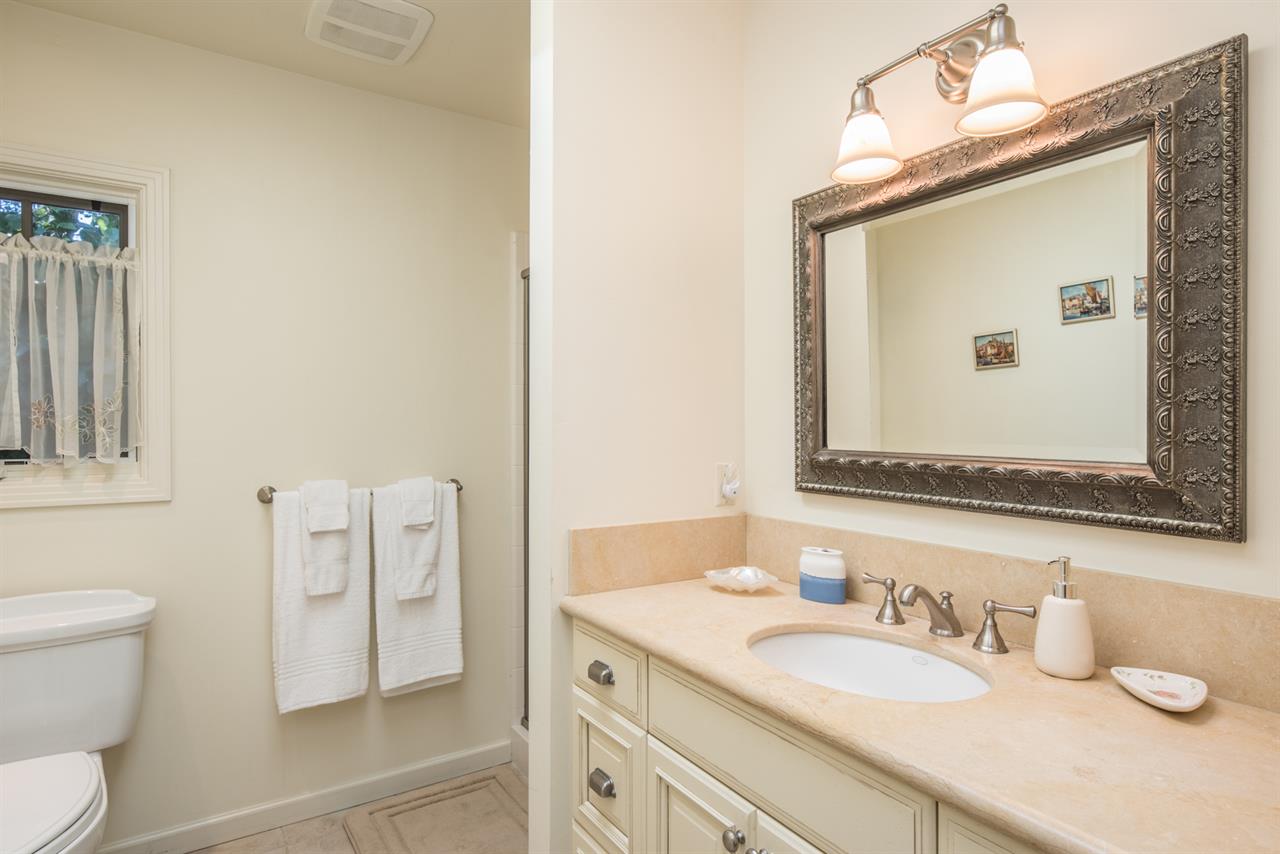 Hall Bathroom has a Shower