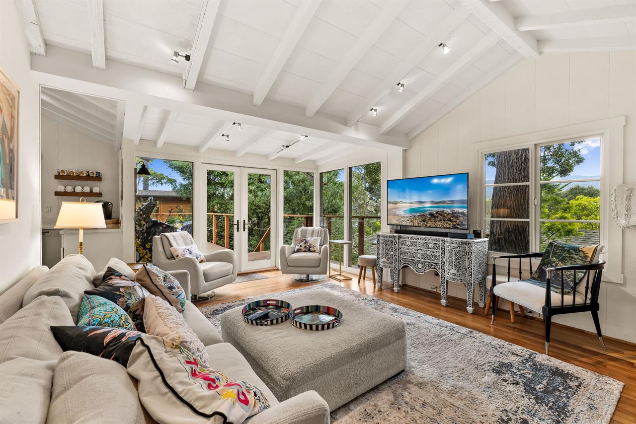 Living Room has Views of the Nearby Hills