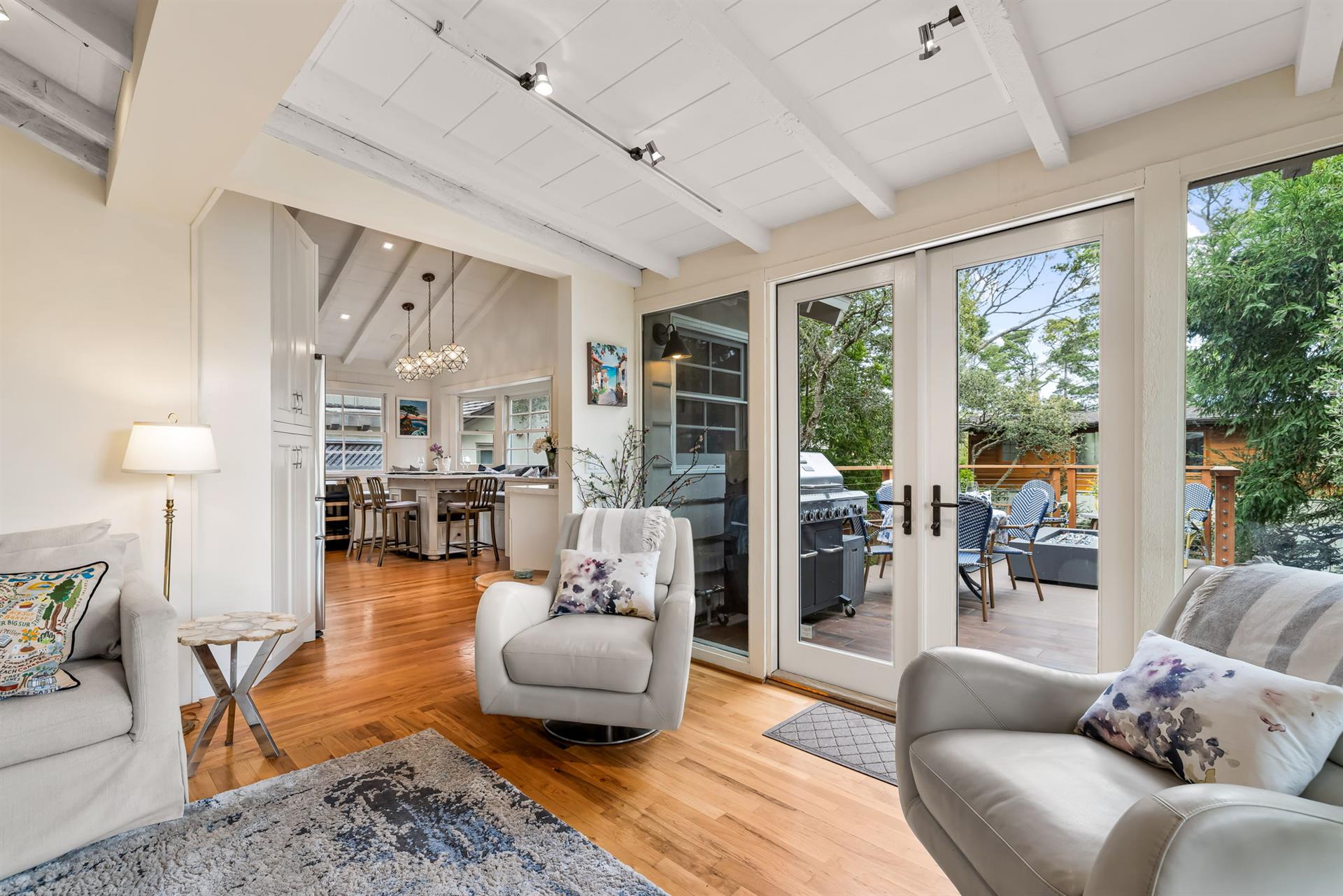 Living Room Showing the French Doors to the Balcony Closed