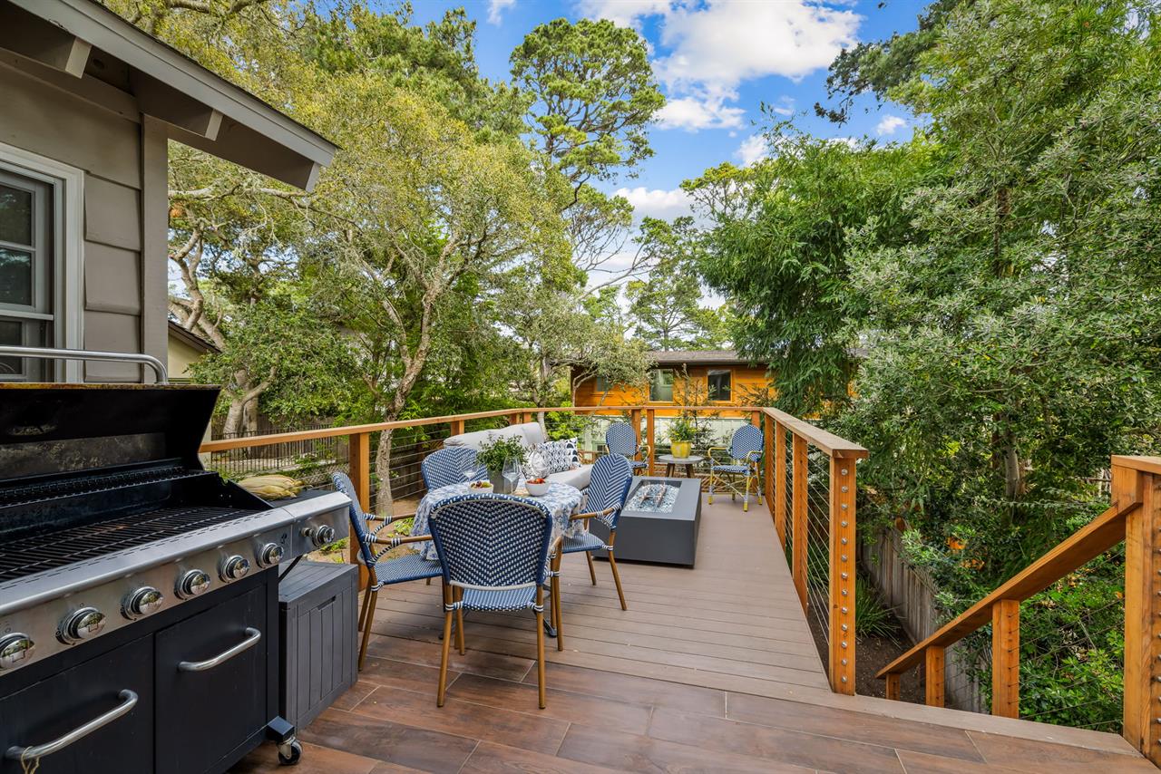 DiningLounging Balcony has a Gourmet Gas BBQ Grill