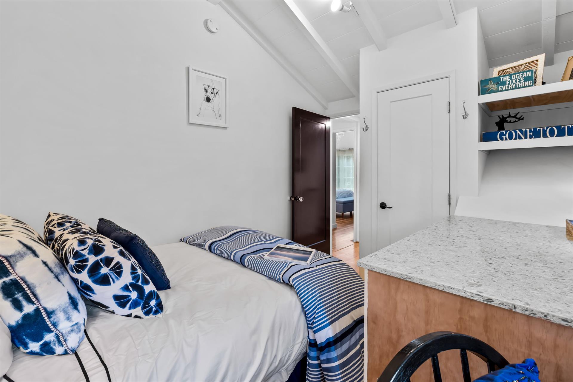 Bedroom 2  FullDouble Bed, Upstairs with a Vaulted Ceiling