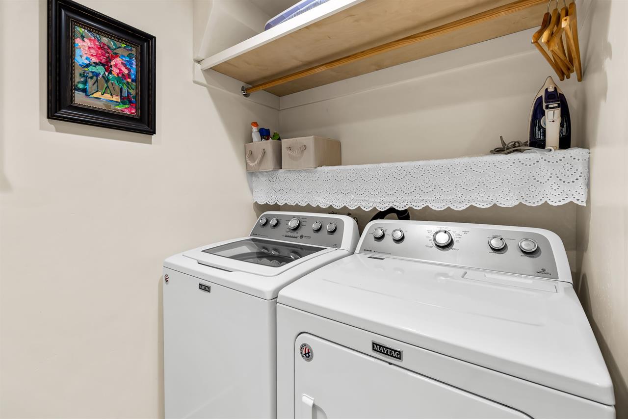 Laundry Area in the Upstairs Powder Room