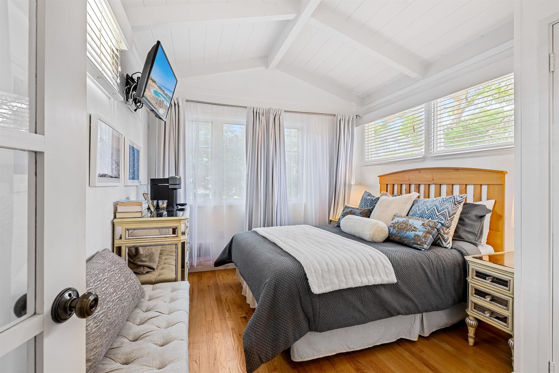 Bedroom 3  Queen Bed, TV and EnSuite Bath with a Shower