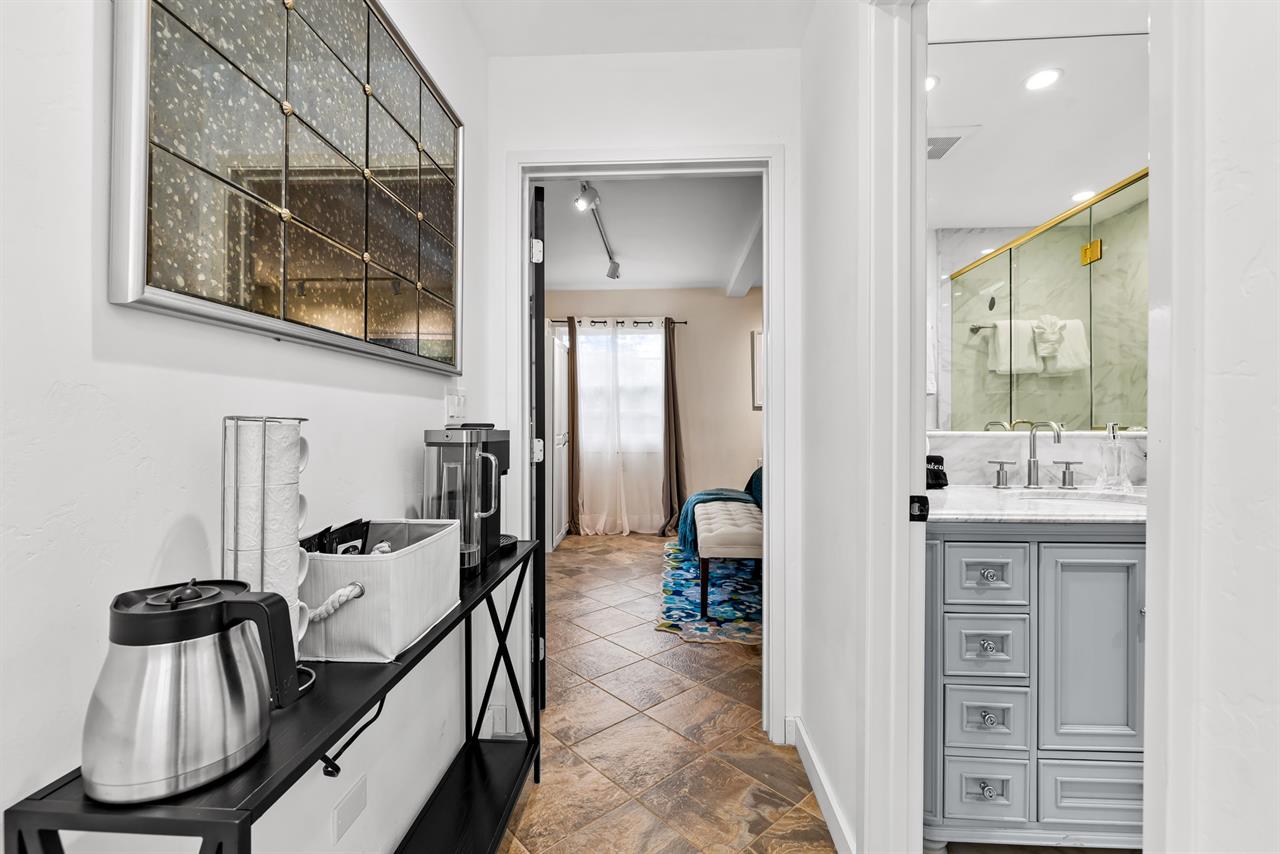 Beverage Table Between Bedroom 4 and the Den