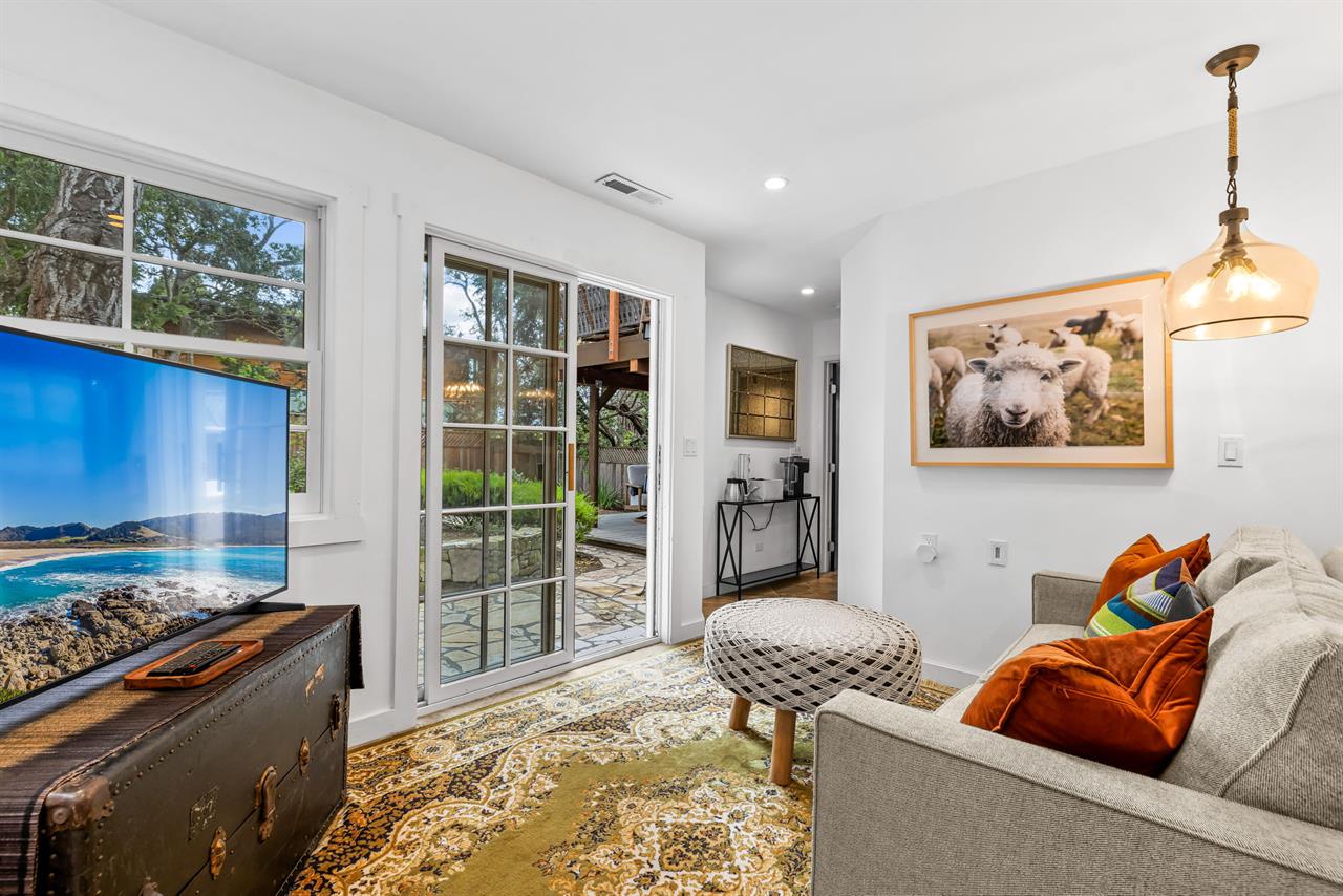 Downstairs Den  Queen Sofa Bed, 50 HDTV, Patio Access