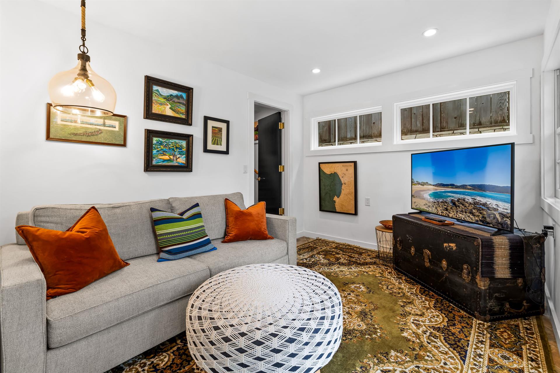 Downstairs Den  Queen Sofa Bed, 50 HDTV, Patio Access