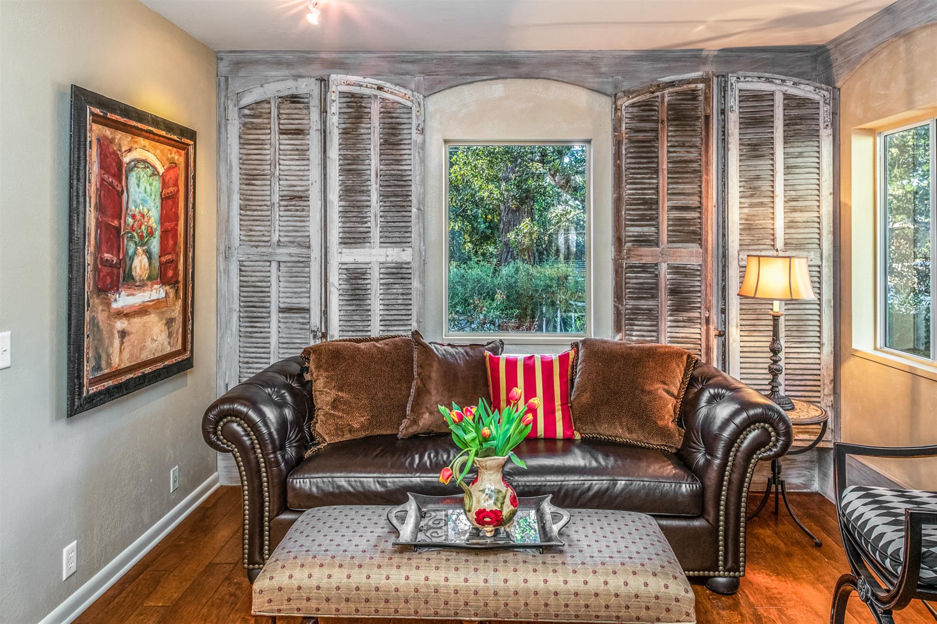 Sitting Room  Queen Sleeper Sofa  Powder Room Nearby
