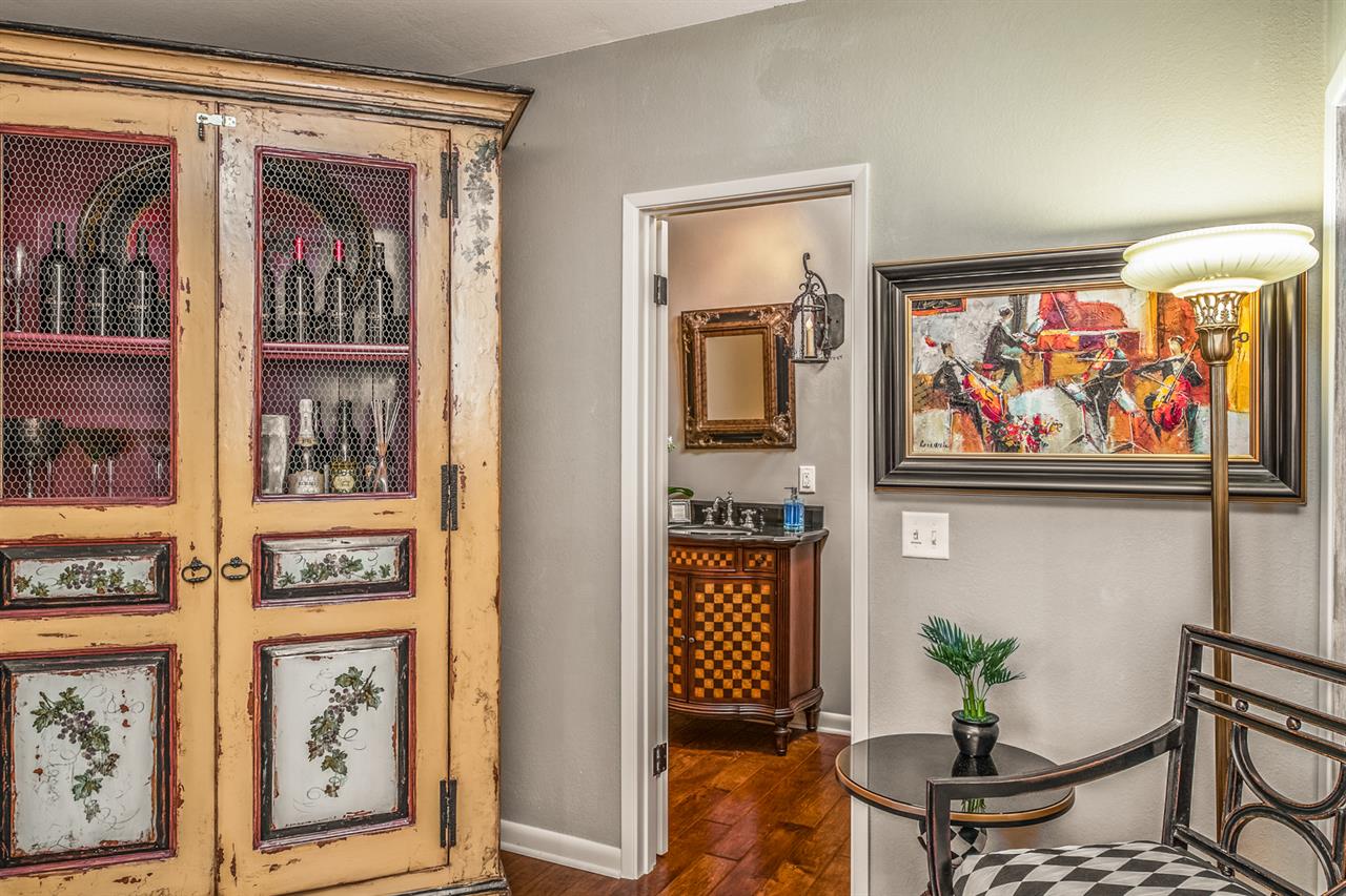 Sitting Room  Queen Sleeper Sofa  Powder Room Nearby