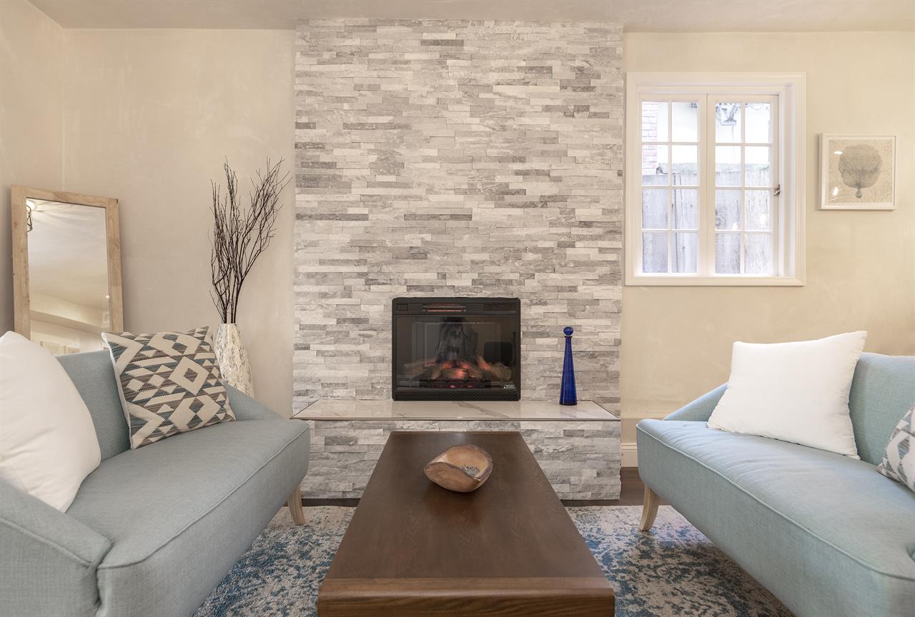 Lower Level Living Room, Electric Fireplace