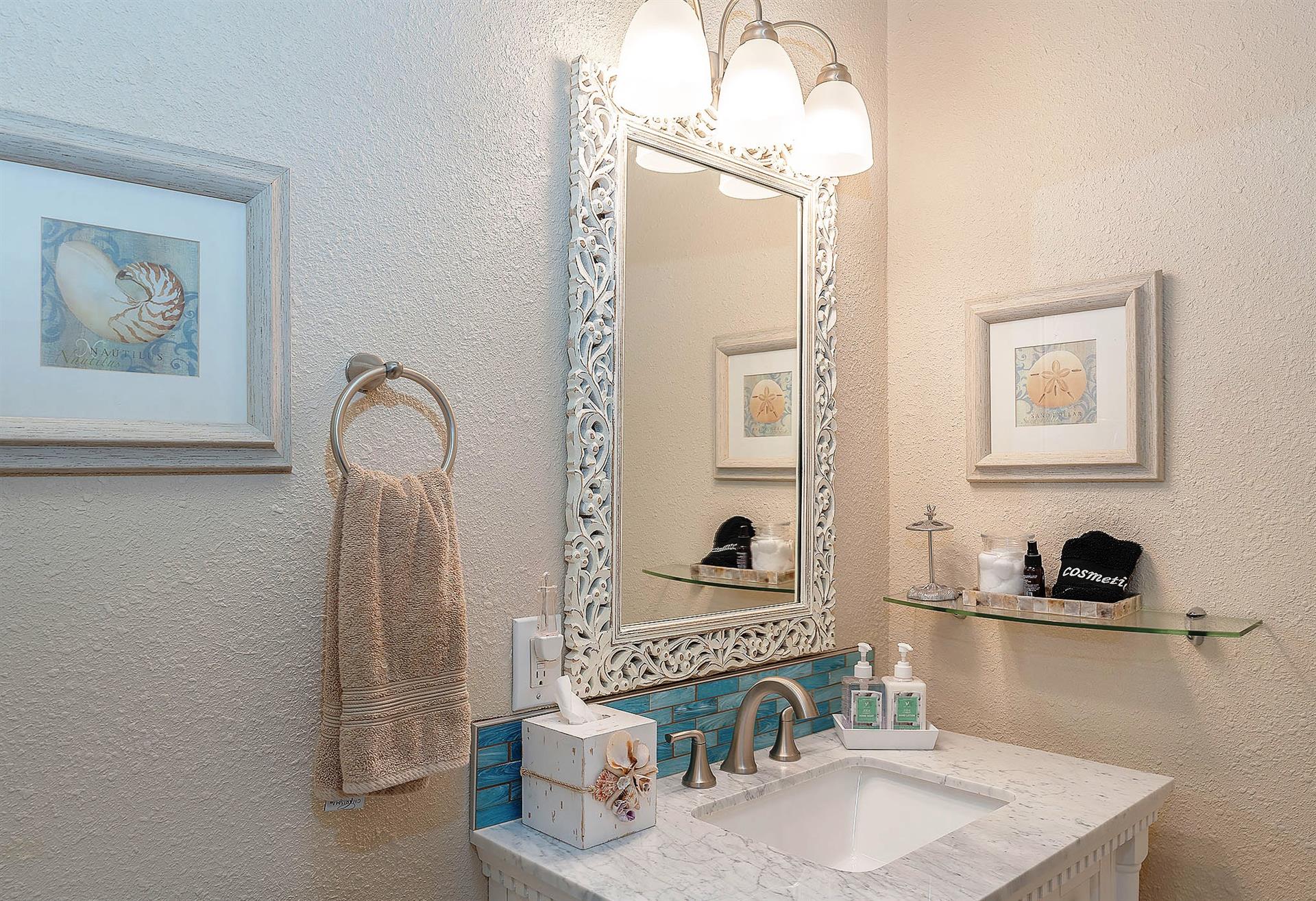 Full Hall Bathroom with ShowerOverTub