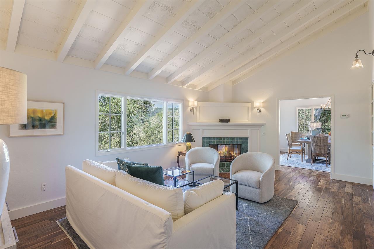 Living Room with a Fireplace