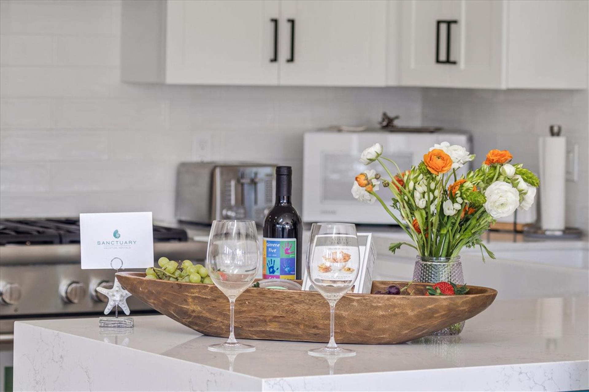 Wine and Cheese to Welcome You Just Add Fruit