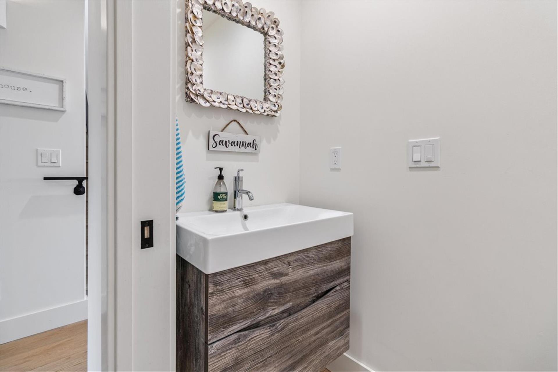 Powder Room On Lower Level