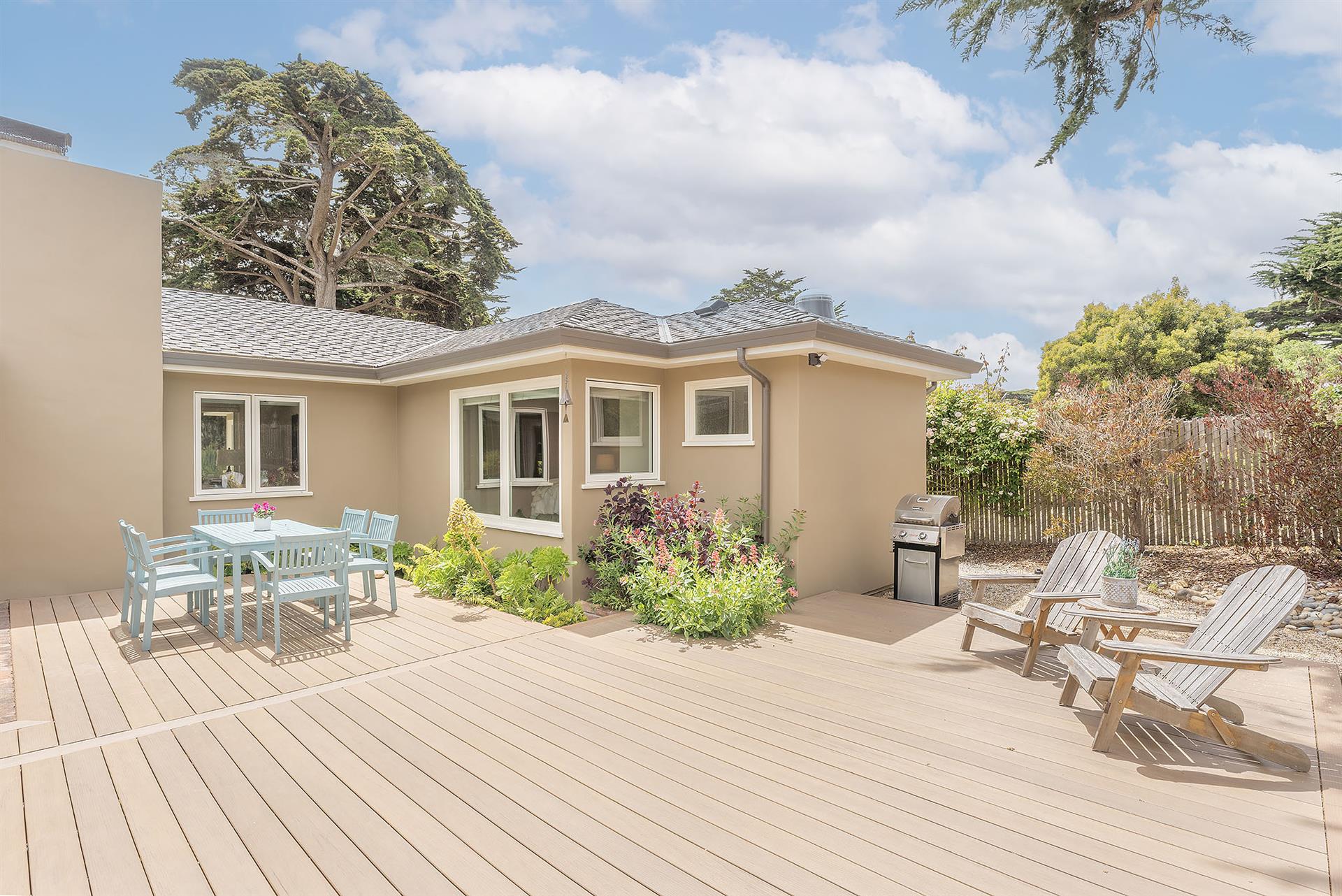 Back Deck with Dining for Six and a Gas Grill