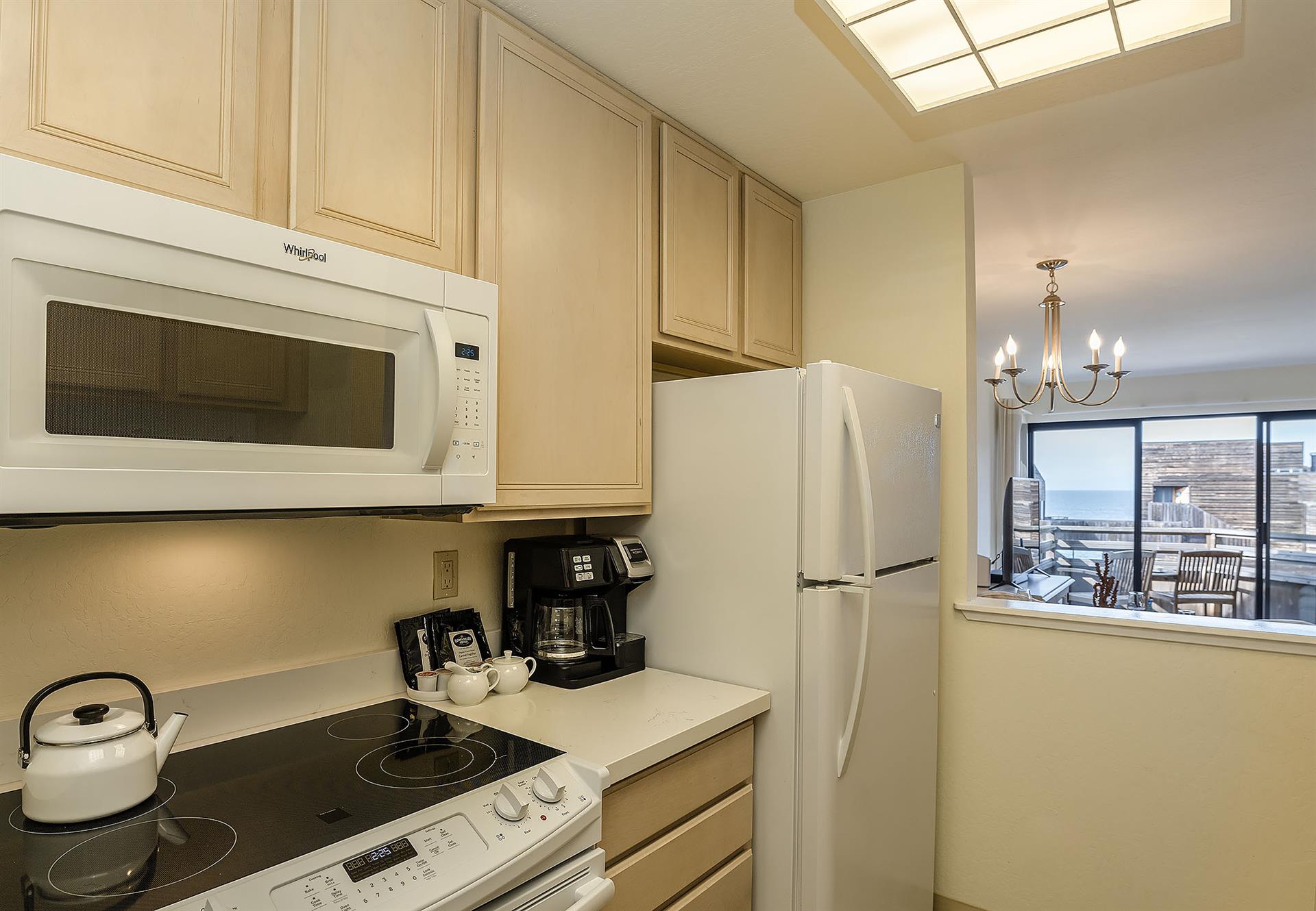 Fully Equipped Kitchen, Open to DiningLiving Space