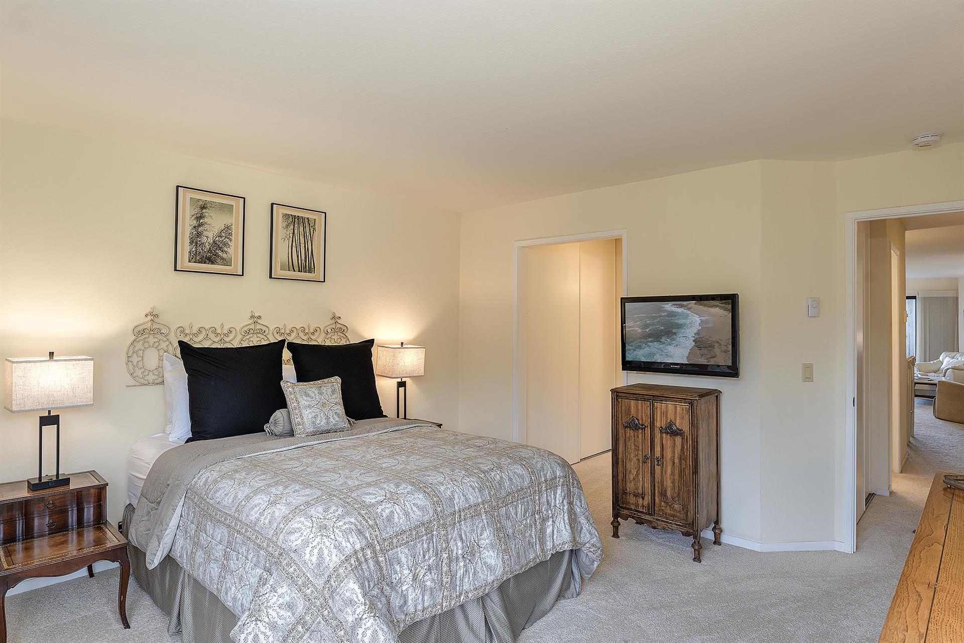Bedroom with Queen Bed and TV
