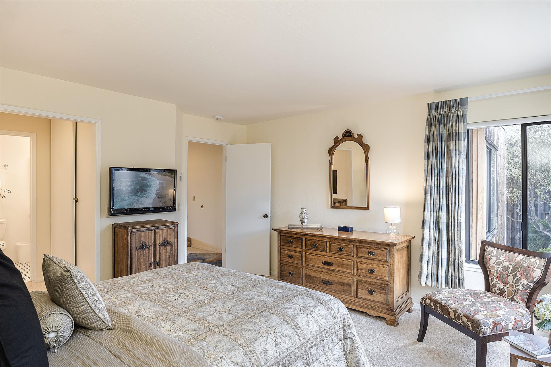 Bedroom with Queen Bed and TV