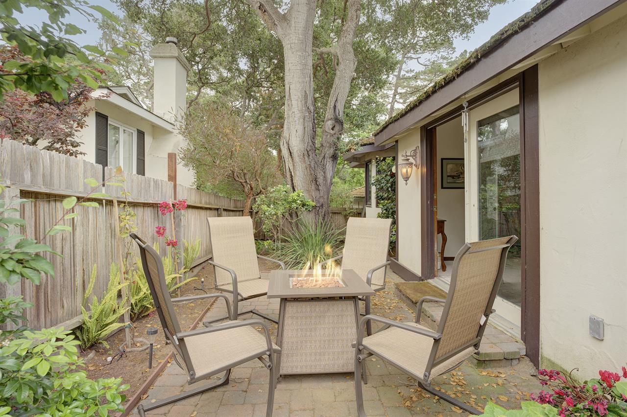 Backyard has a Fire Pit