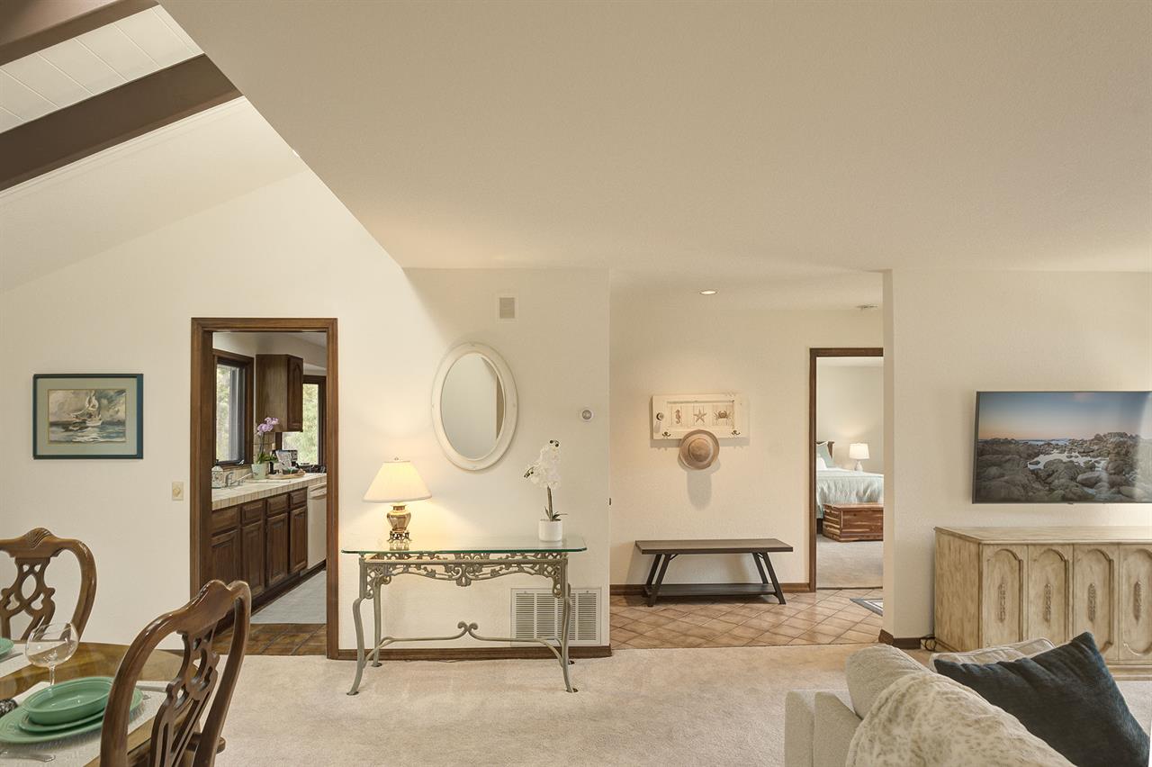 Living Room has TV with Cable Service and a Gas Fireplace