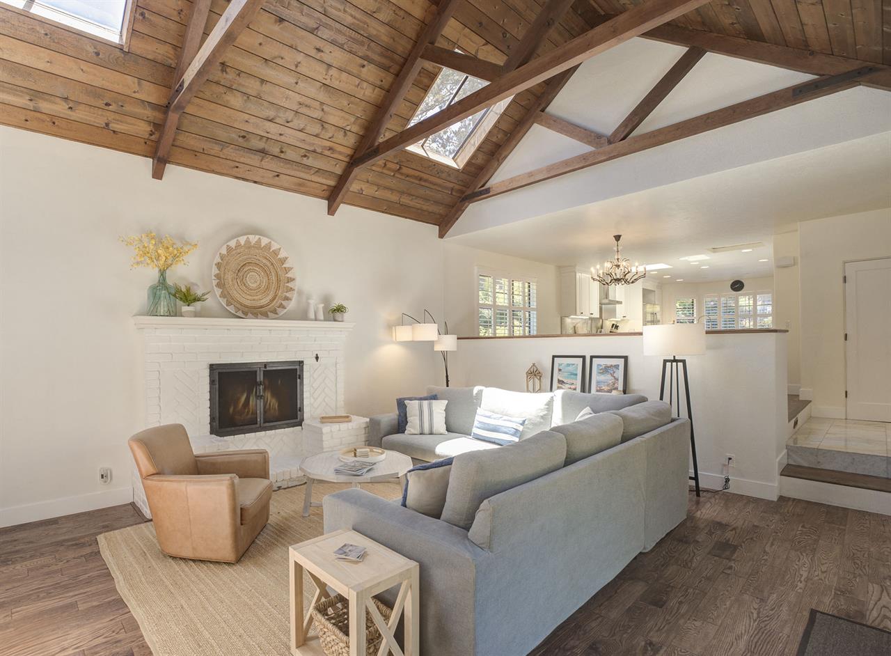 Living Room with Gas Fireplace and TV