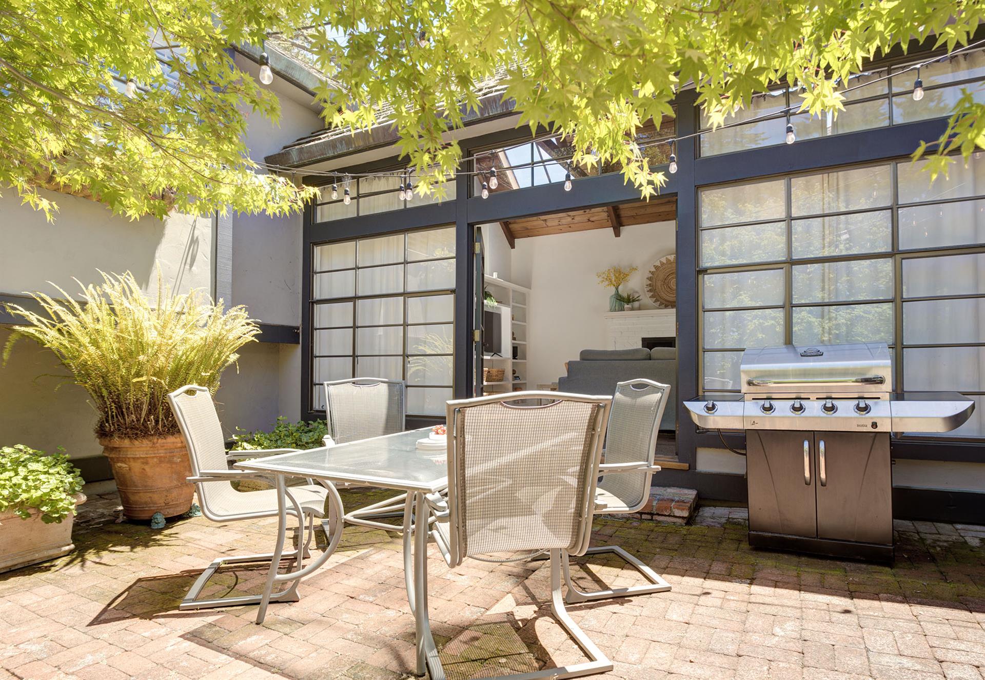 Private Front Patio with Gas BBQ Grill