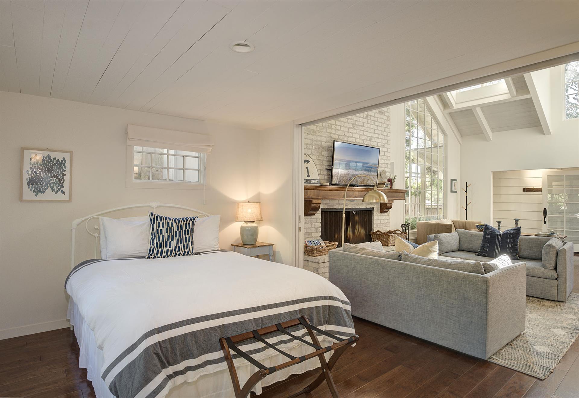 Bedroom 2  Queen Bed, Sliding Pocket Doors for Privacy