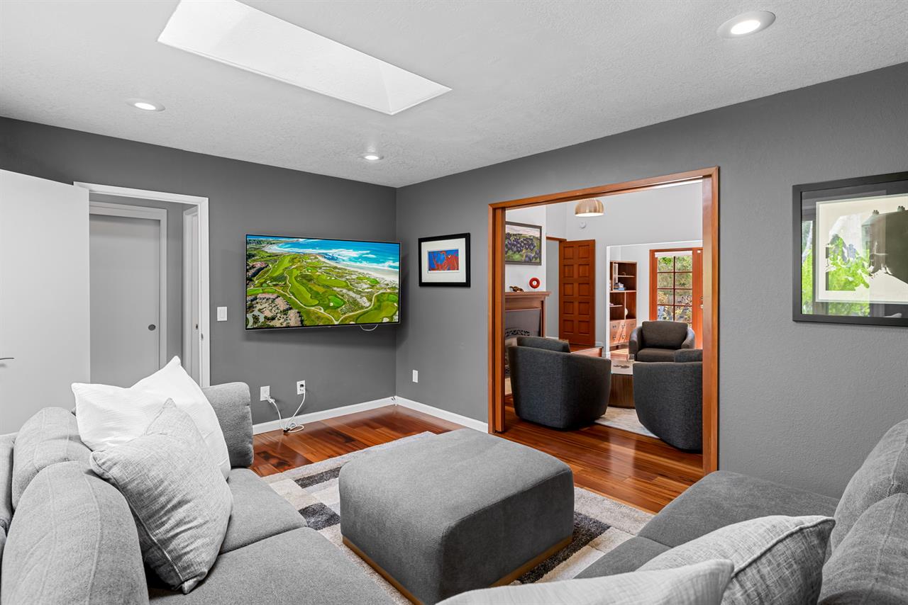 Enjoy a Movie or Binge Your Faves from the Cozy Sectional Sofa