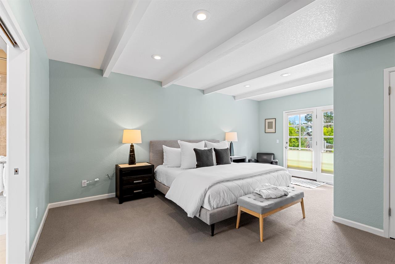 Bedroom 1 has a King Bed, EnSuite Bath, TV With Streaming