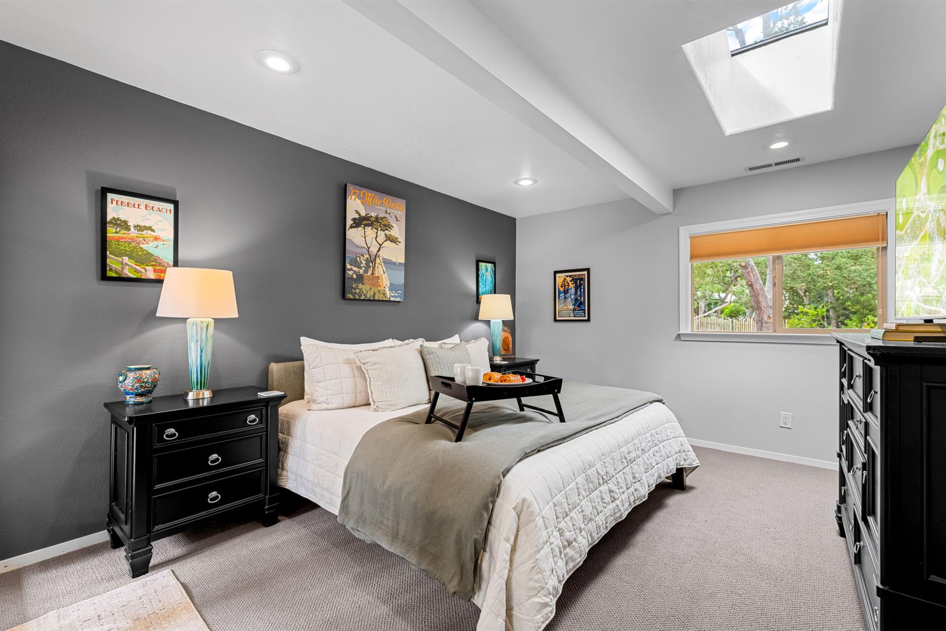 Bedroom 2 has a King Bed and a TV with Streaming