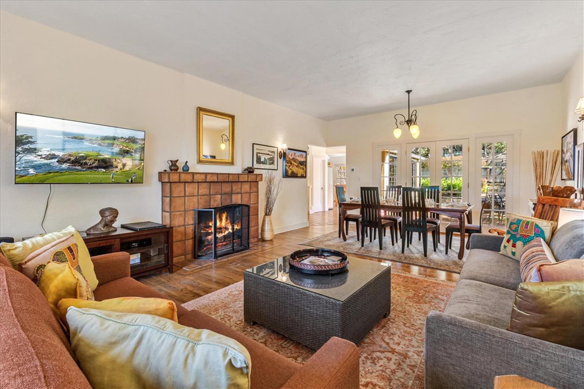 Fireplace Is Decorative Only with Battery Candles