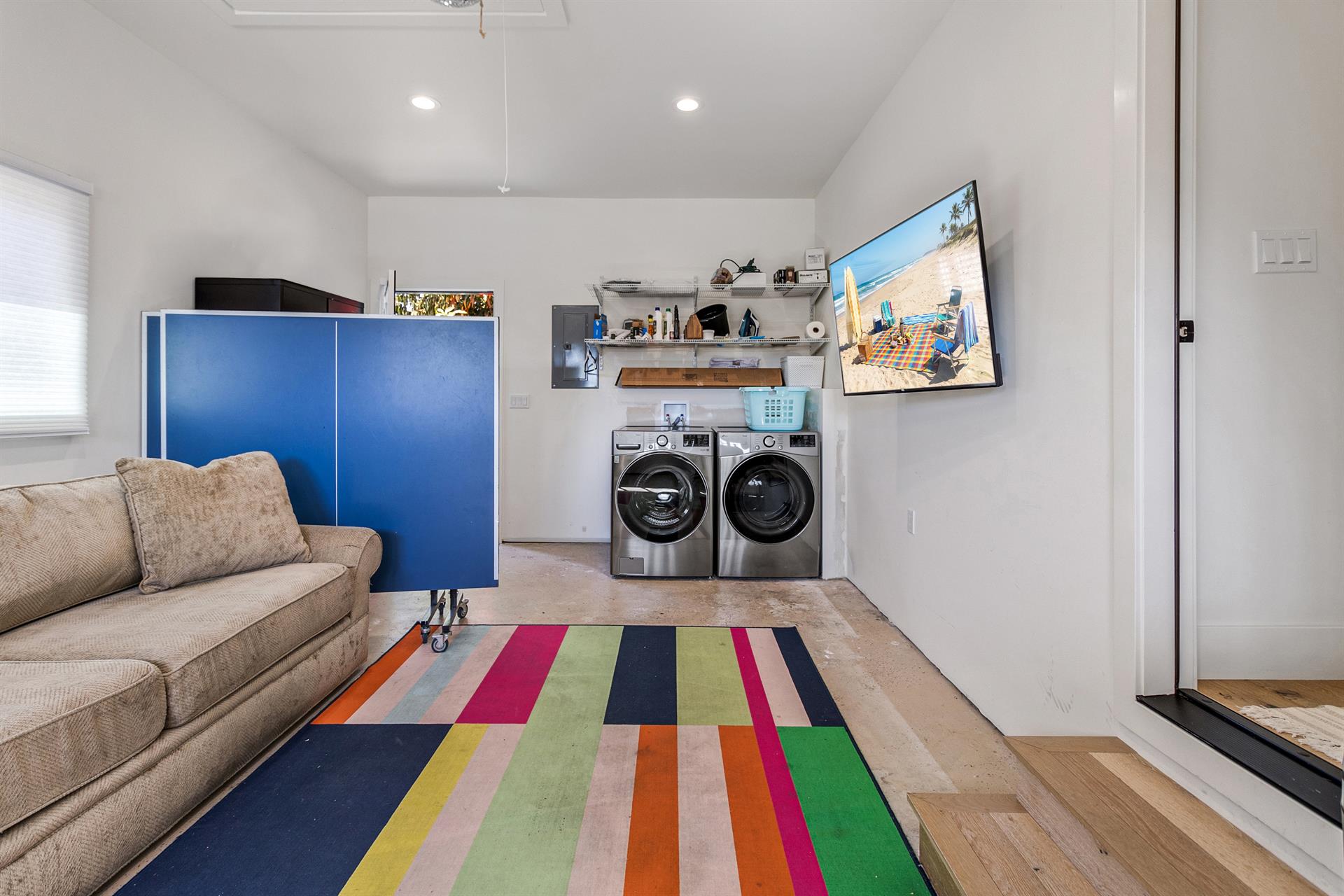 Bonus Room with TV, Laundry, Ping Pong Table