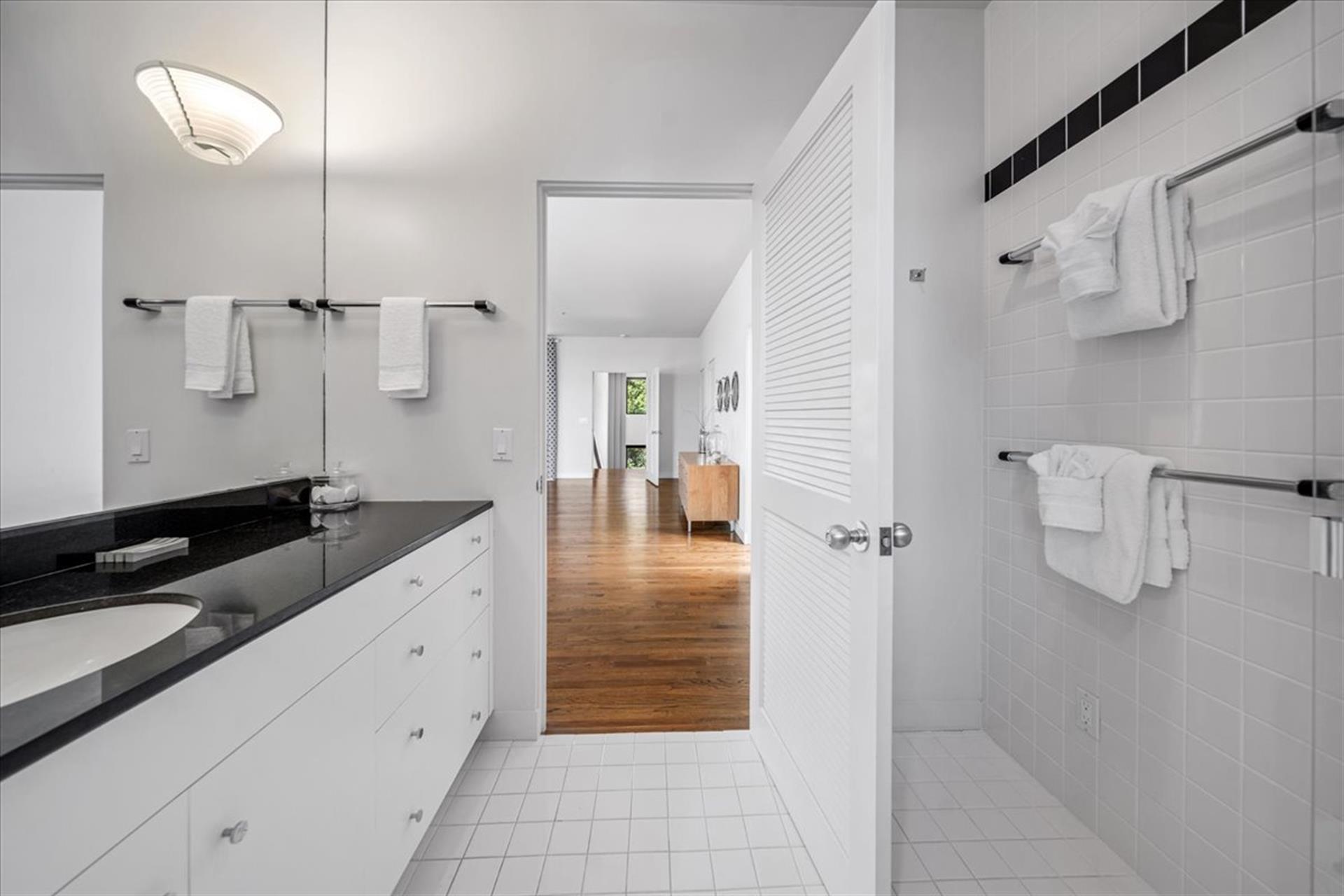 EnSuite Bath for Bedroom 1  2 Separate Vanities and 2 Toilets