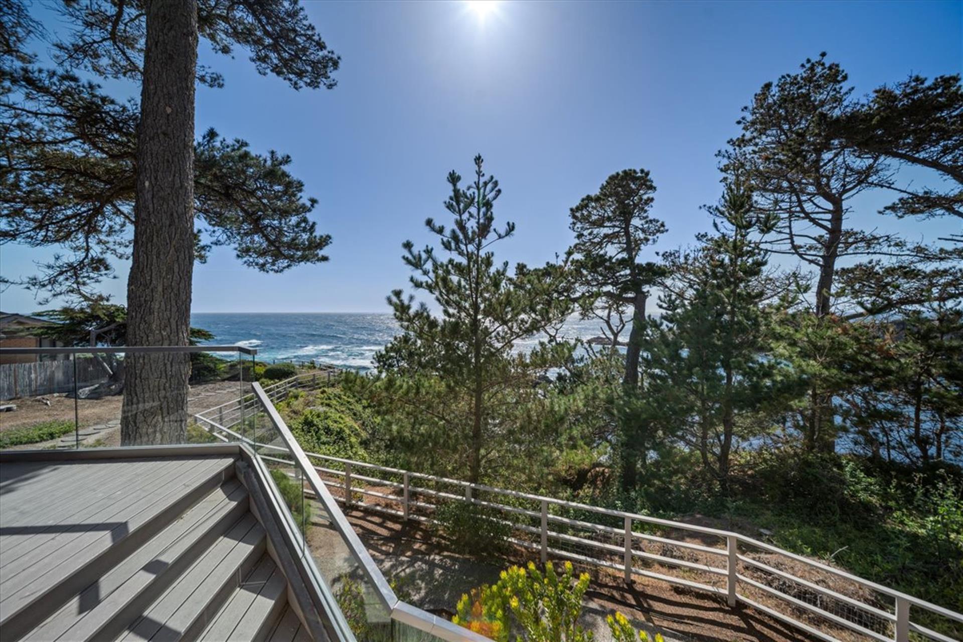 Steps Leading from the Deck to the Backyard